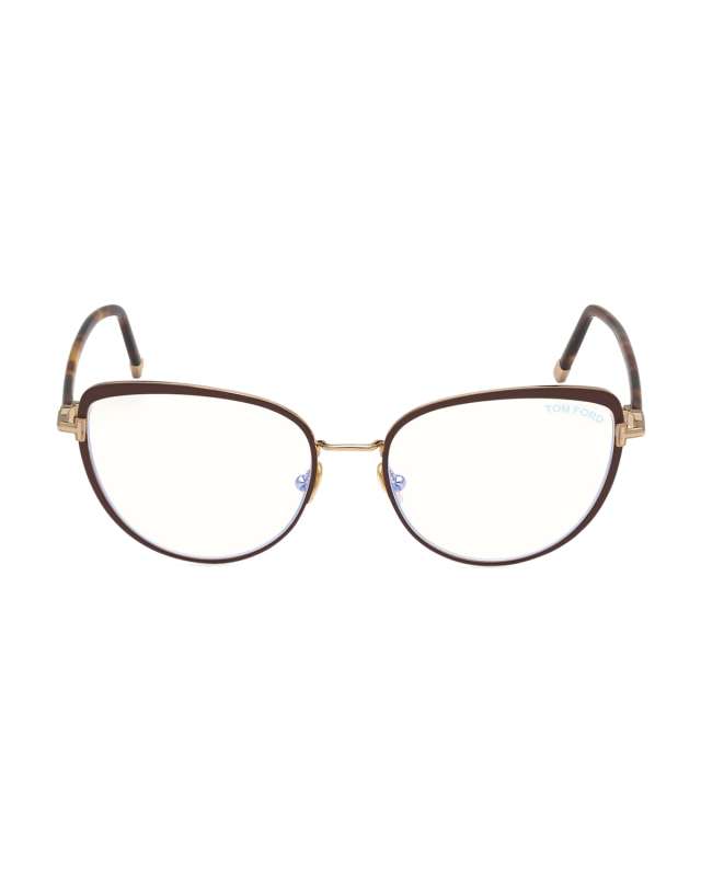 Blue Light Blocking Metal Optical Cat-Eye Glasses